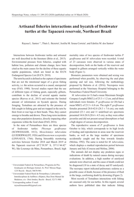 Artisanal Fisheries Interactions and Bycatch of Freshwater Turtles at the Tapacurá Reservoir, Northeast Brazil