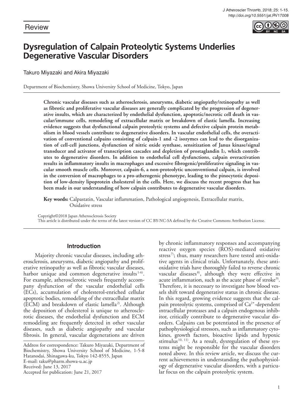 Dysregulation of Calpain Proteolytic Systems Underlies Degenerative Vascular Disorders