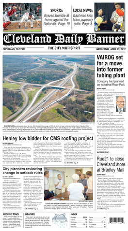 VAIROG Set for a Move Into Former Tubing Plant Company Had Planned on Industrial River Park