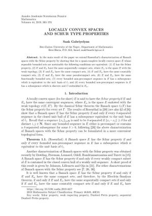 Locally Convex Spaces and Schur Type Properties