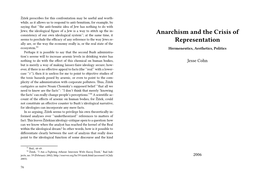 Anarchism and the Crisis of Representation