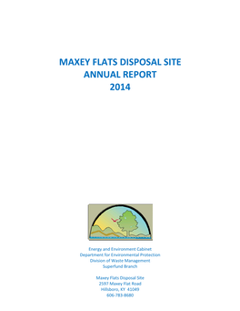 Maxey Flats Disposal Site Annual Report 2014