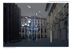 Design for a Monument for the Mann Family, 2018 Munich, Salvatorplatz