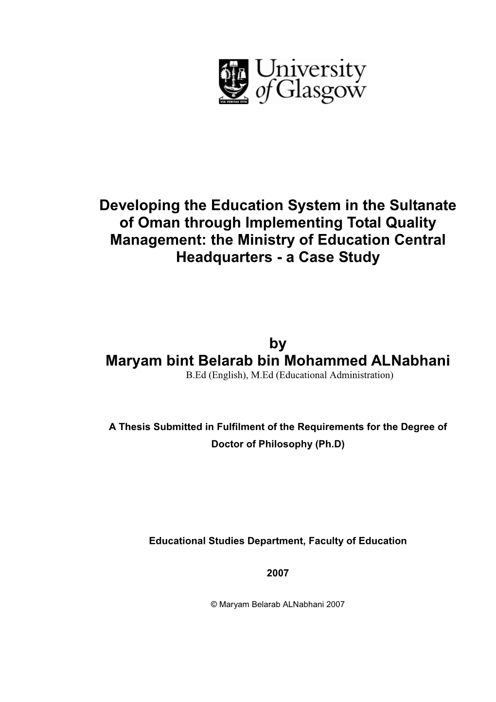 developing-the-education-system-in-the-sultanate-of-oman-through