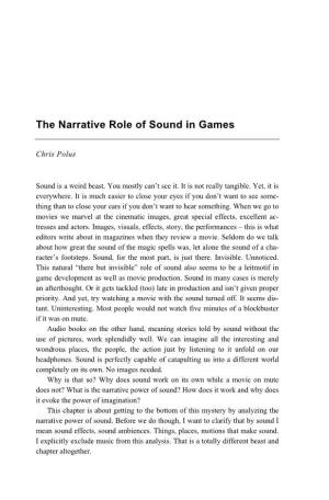 The Narrative Role of Sound in Games