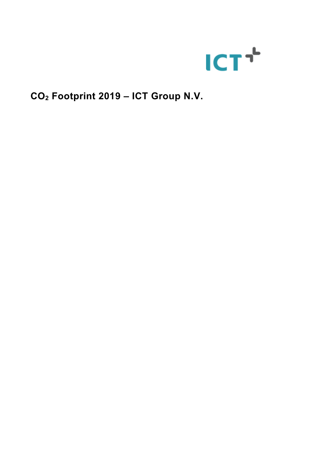 CO2 Footprint 2019 – ICT Group N.V