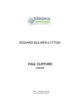Edward Bulwer-Lytton Paul Clifford