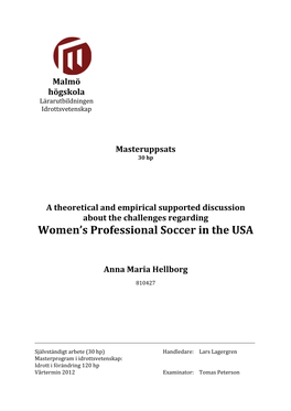 Women's Professional Soccer in The