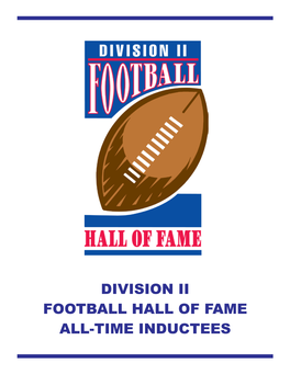 Division Ii Football Hall of Fame All-Time Inductees