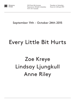 Every Little Bit Hurts
