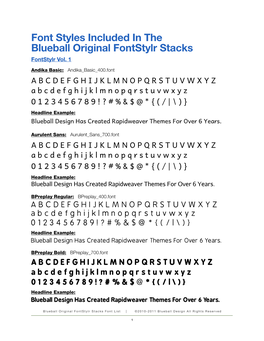 Blueball Fontstylr Stacks V6 Fonts Listing