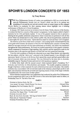 Spohr's London Concerts of 1853