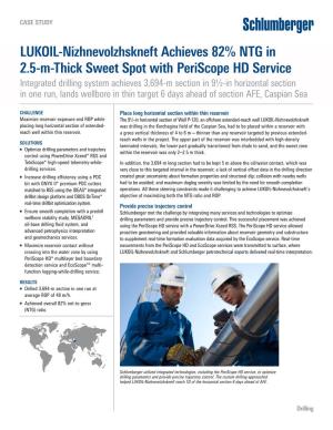 Periscope HD Service Helps Lukoil Achieve 82% NTG in 2.5-M-Thick