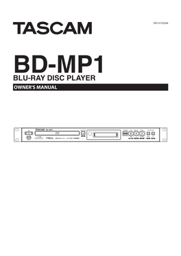 Bd-Mp1 Owner's Manual