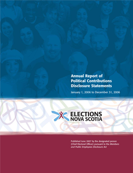 2006 Annual Report of Political Contributions Disclosure Statements