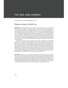 Disparate Impact, Unified Law