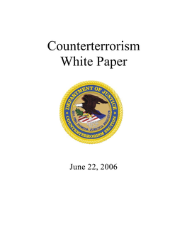 Counterterrorism White Paper