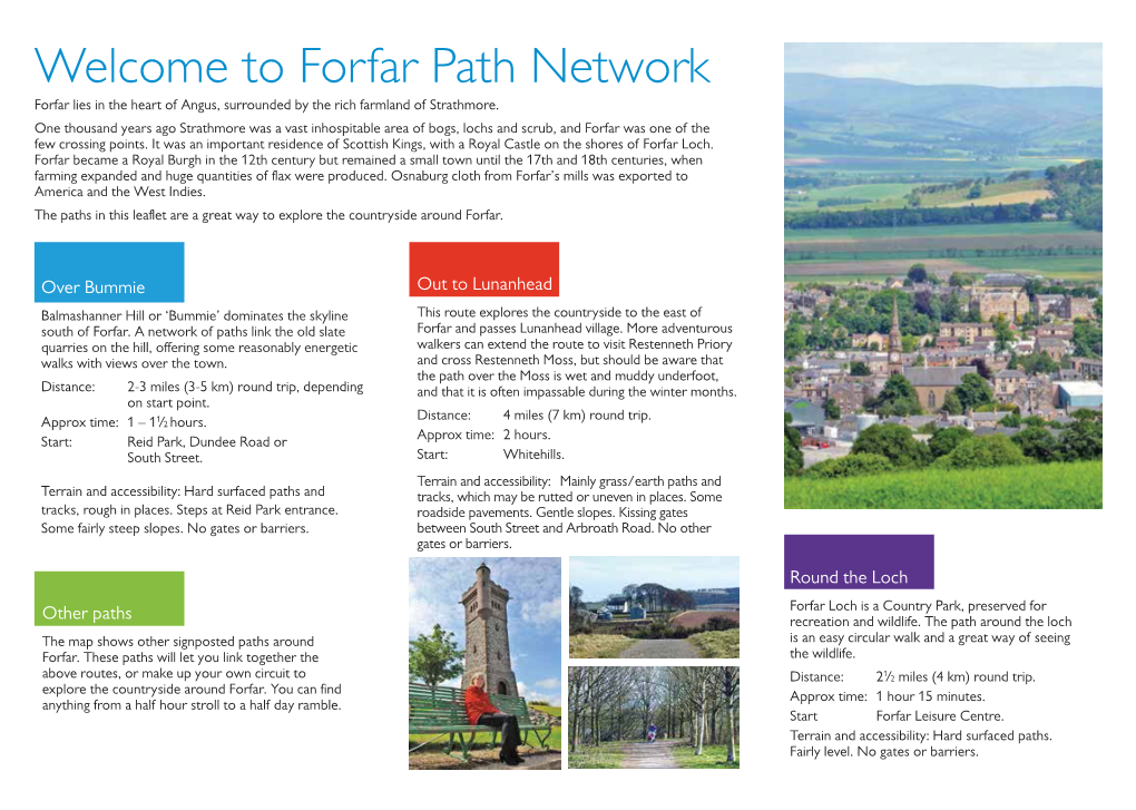 Welcome to Forfar Path Network Network Path Forfar to Welcome