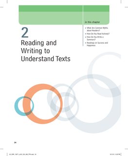 Reading and Writing to Understand Texts