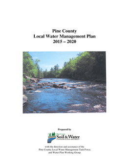 Pine County Local Water Management Plan 2015 – 2020