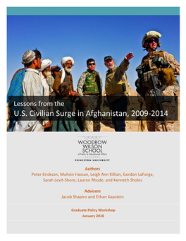 US Civilian Surge in Afghanistan, 2009