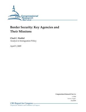 Border Security: Key Agencies and Their Missions