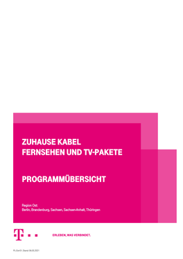 Programmübersicht Zuhause Kabel Fernsehen Und TV-Pakete