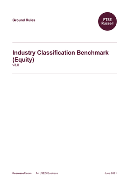 Industry Classification Benchmark (Equity) V3.8