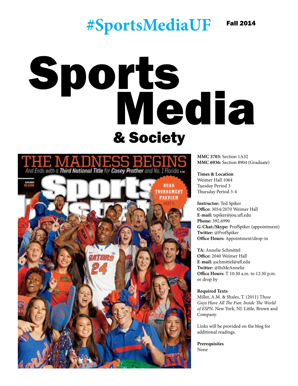 Sportsmediauf Fall 2014 Sports Media & Society