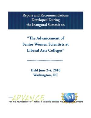“The Advancement of Senior Women Scientists at Liberal Arts Colleges”