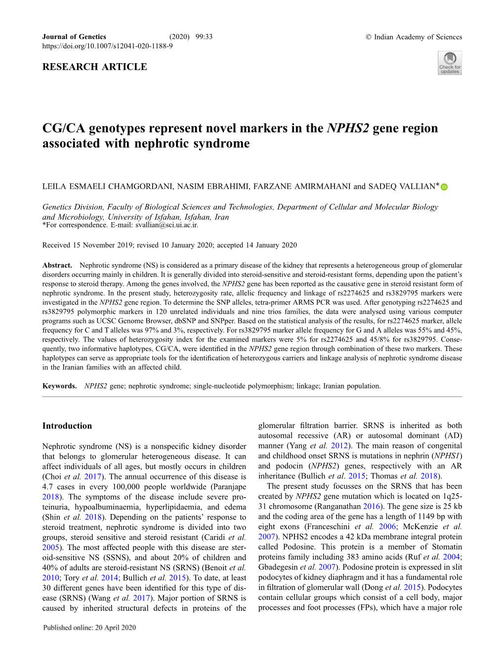 CG/CA Genotypes Represent Novel Markers in the NPHS2 Gene Region Associated with Nephrotic Syndrome