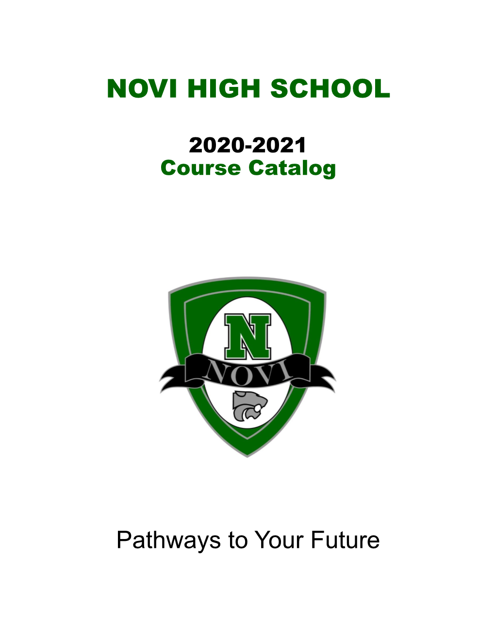 Novi High School 2020-2021 Course Catalog