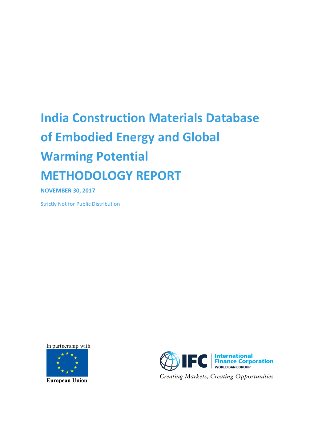 India Construction Materials Database of Embodied Energy and Global