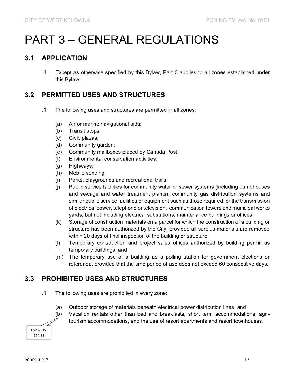 Part 3 – General Regulations