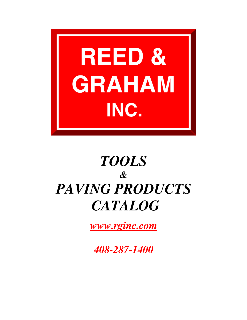 Tools Paving Products Catalog