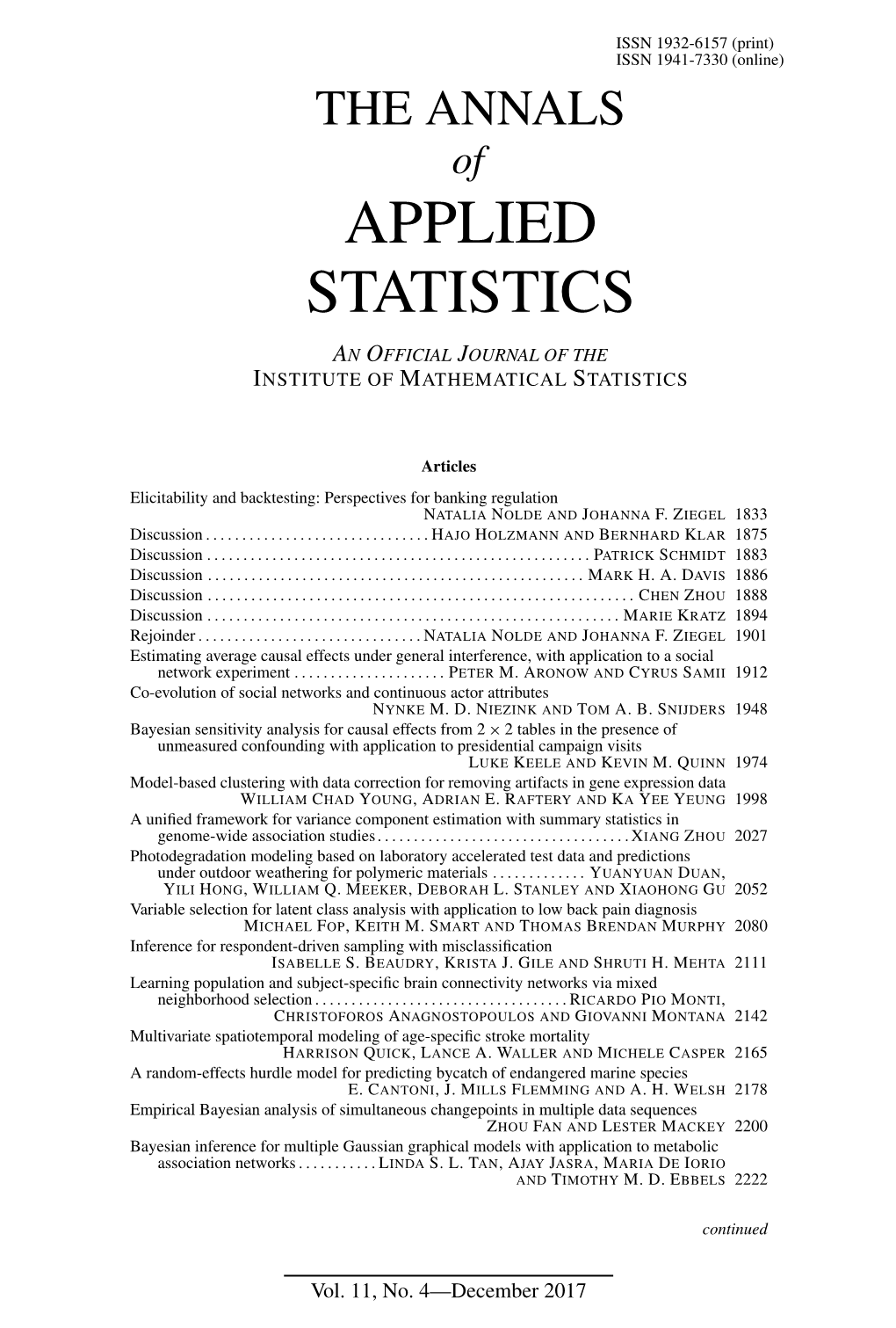 Applied Statistics