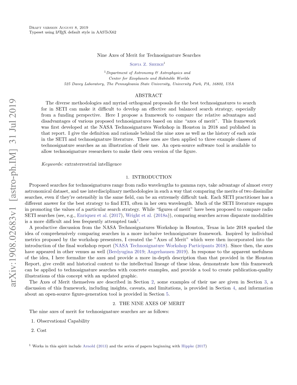 Arxiv:1908.02683V1 [Astro-Ph.IM] 31 Jul 2019