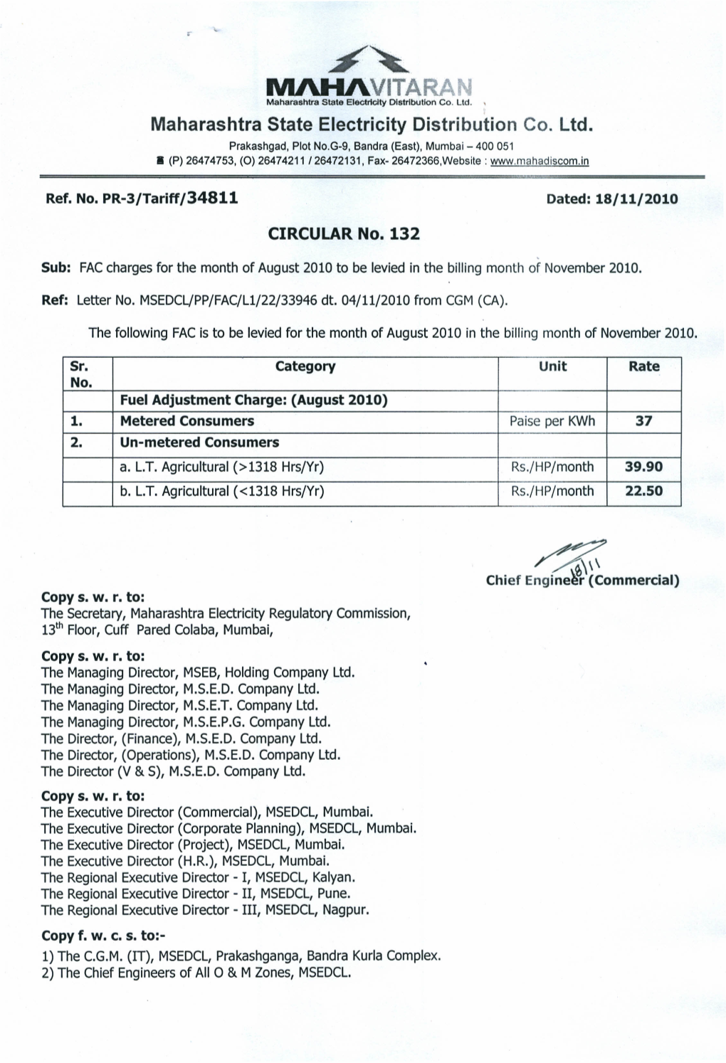 MAHAVITARAN Maharashtra State Electricity Distribution Co