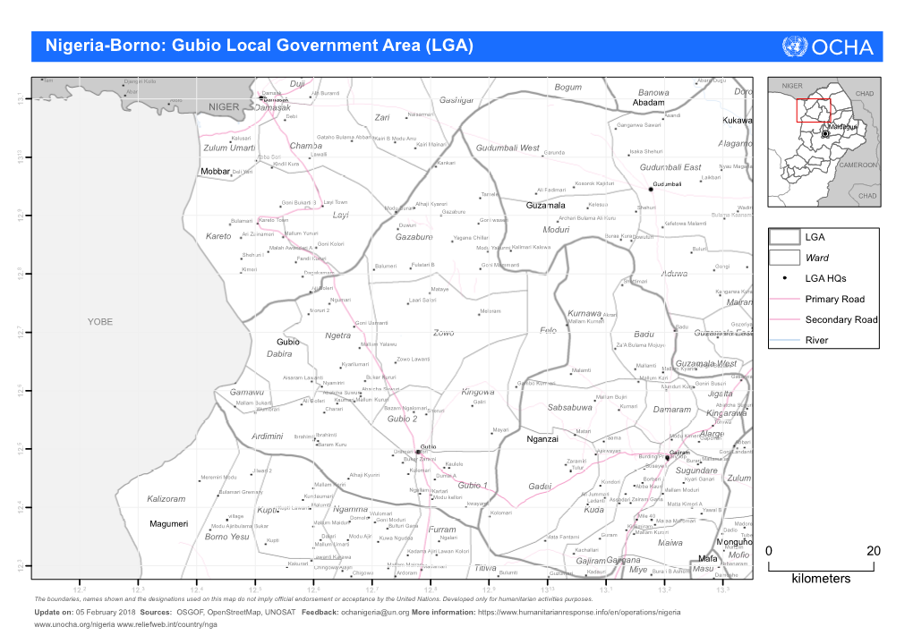 Nigeria-Borno: Gubio Local Government Area (LGA)