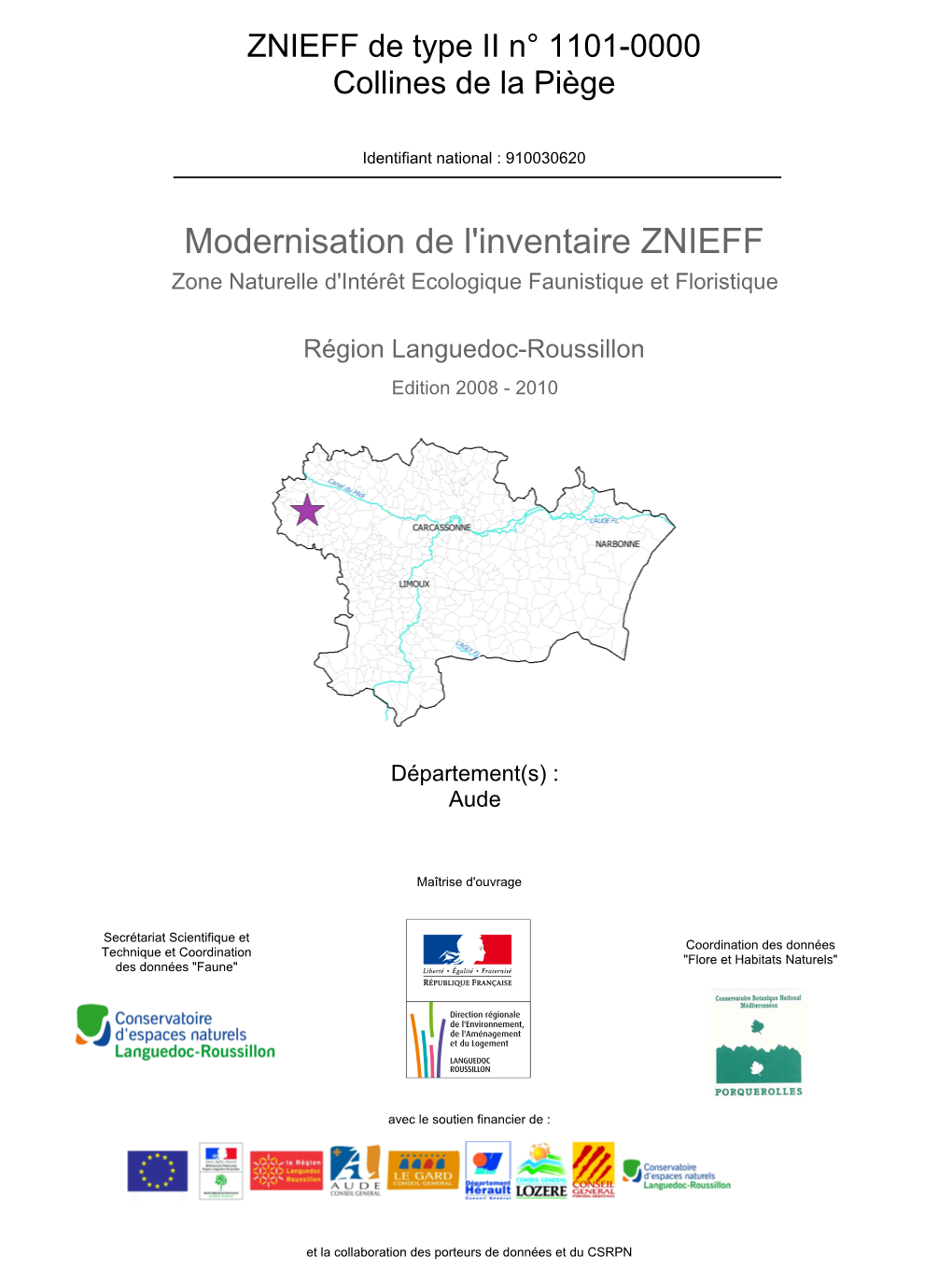 Fiche ZNIEFF Languedoc-Roussillon