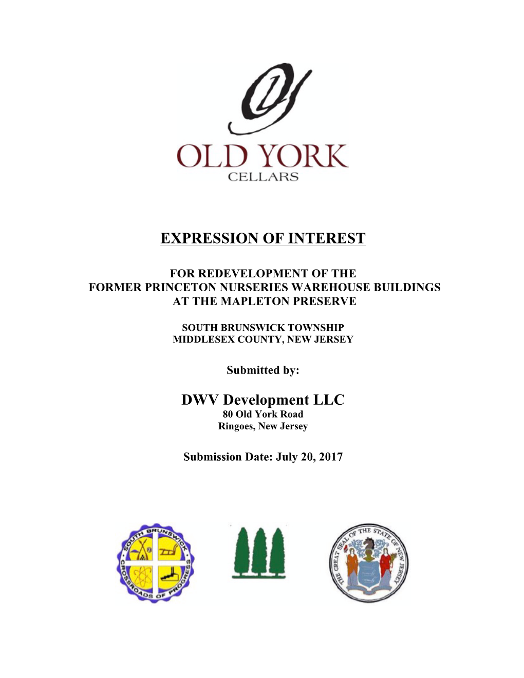 Old York Cellars Expression of Interest 7-20-17