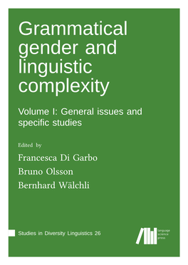 Grammatical Gender and Linguistic Complexity