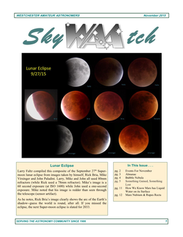Lunar Eclipse in This Issue