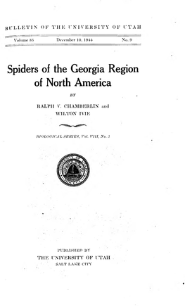 Spiders of the Georgia Region of North America