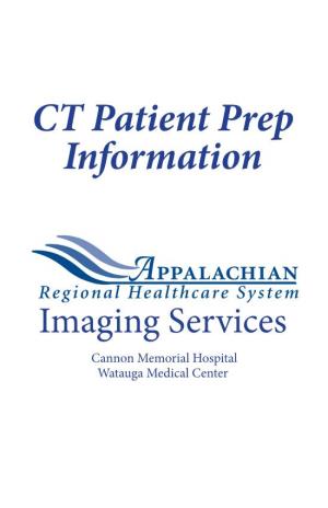 CT Patient Prep Information