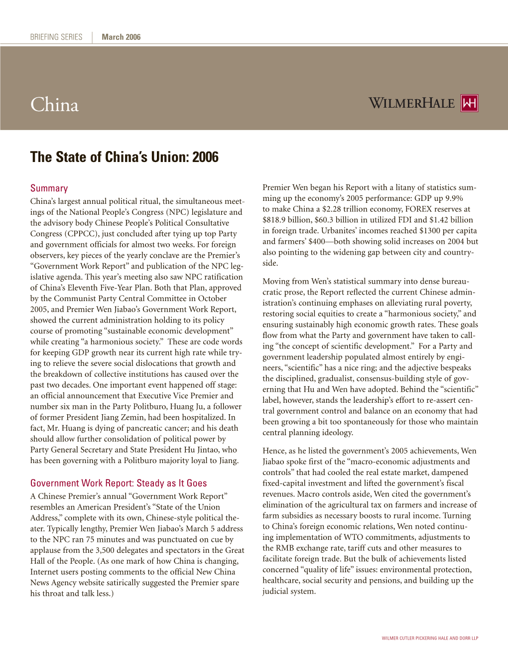 The State of China's Union