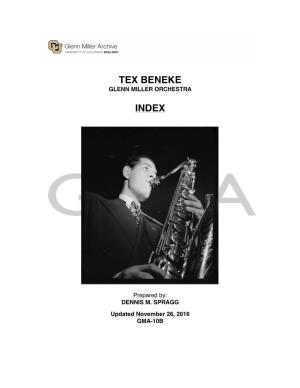 Tex Beneke Index