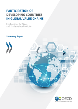 Participation of Developing Countries in Global Value Chains