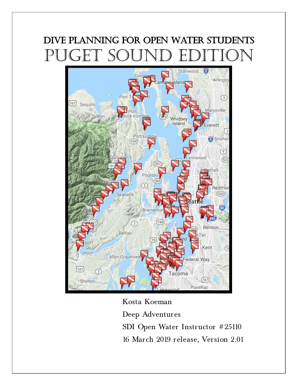Dive Planning for Open Water Students, Puget Sound Edition