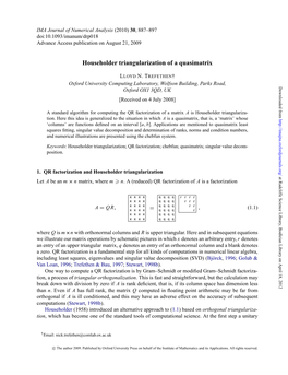 Householder Triangularization of a Quasimatrix